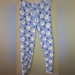 Carnival Intimates Blue Polar Bear Fleece Pajama Pants Womens Size Small